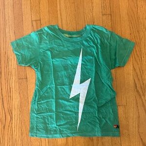Aviator Nation Kids Green Lightning Bolt  T-Shirt